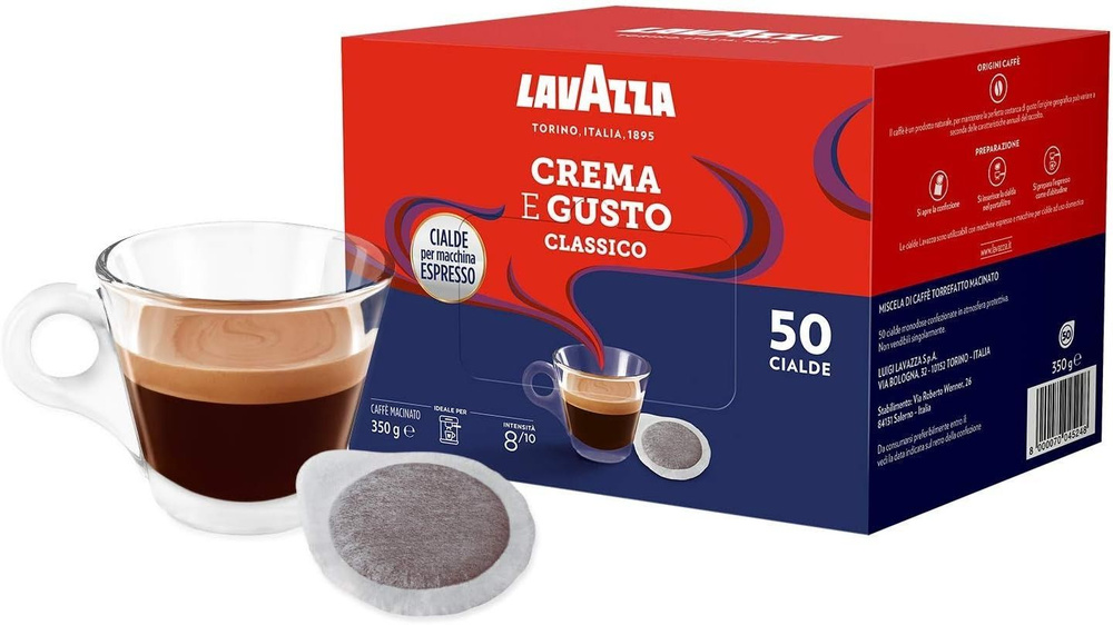 Кофе молотый в чалдах Lavazza Crema e Gusto Classico , 50 шт #1