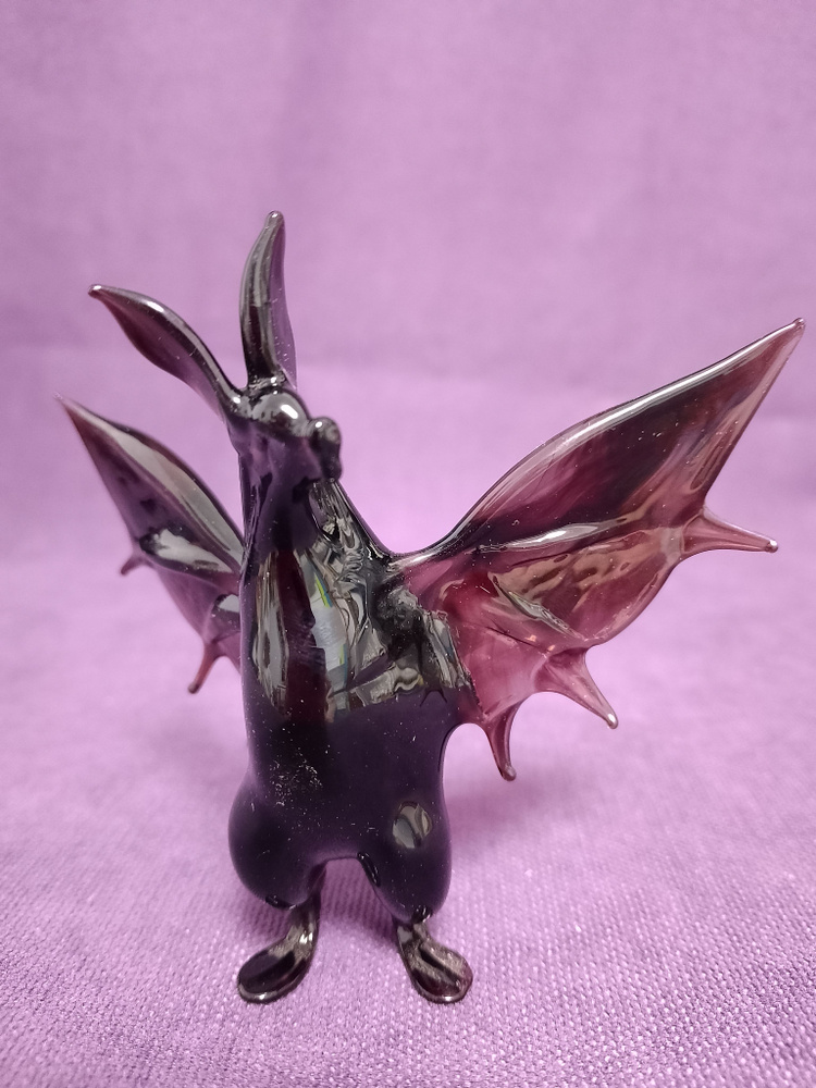 Статуэтка мышь летучая стеклянная ручной работы арт 016А - купить по ...