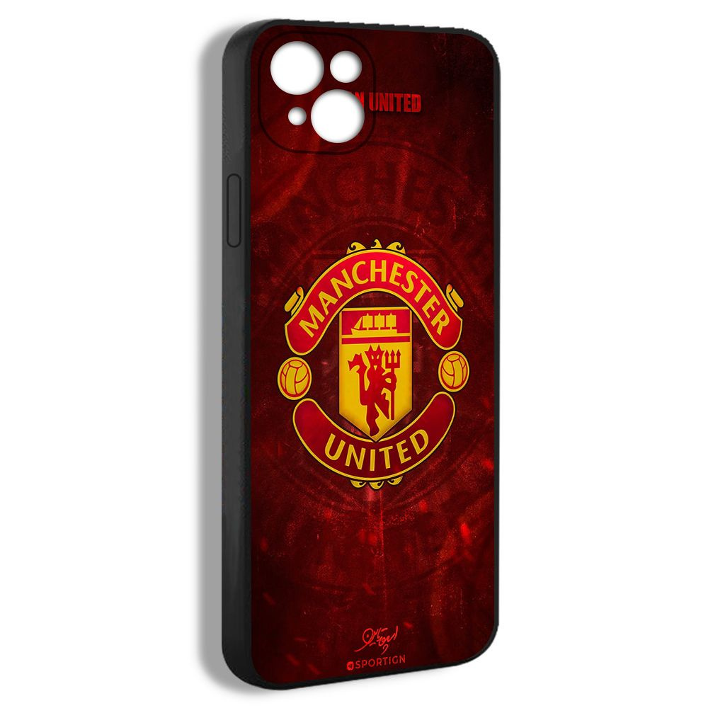 чехол на айфон iPhone 15 Manchester United ФК Манчестер Юнайтед Красные дьяволы эмблема BGA03  #1