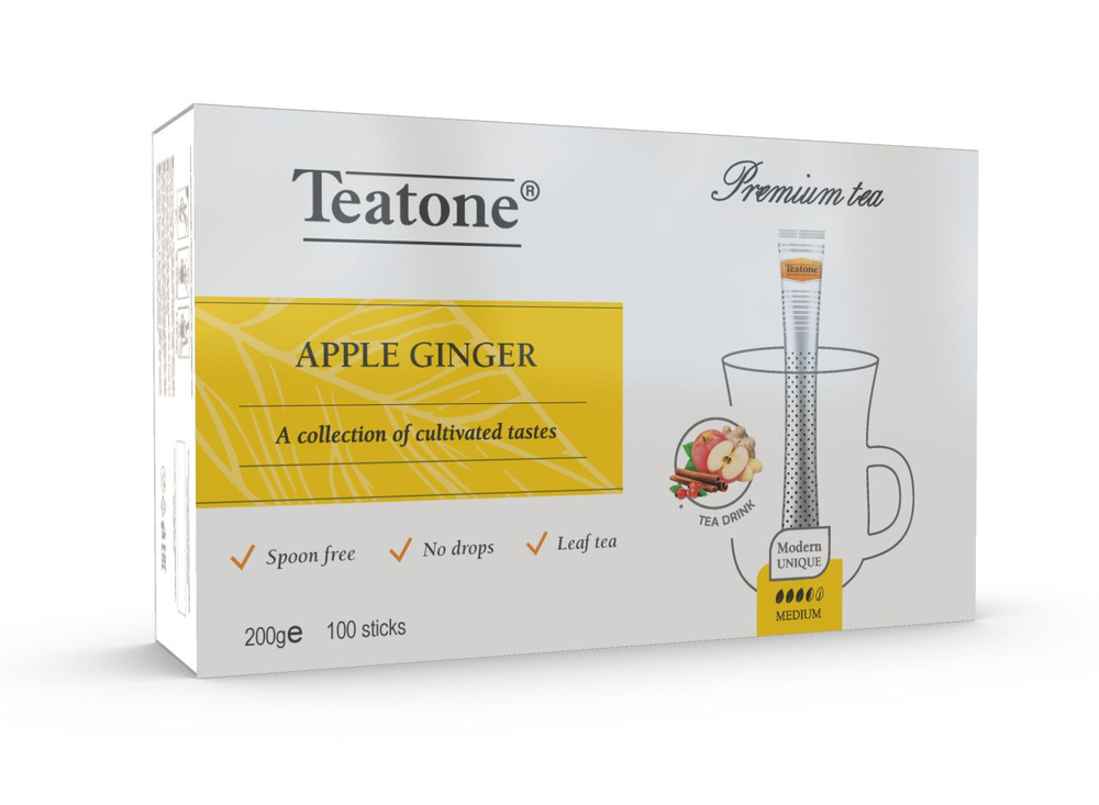 Чайный напиток TEATONE Яблоко-Имбирь в стиках, 100шт*2г #1
