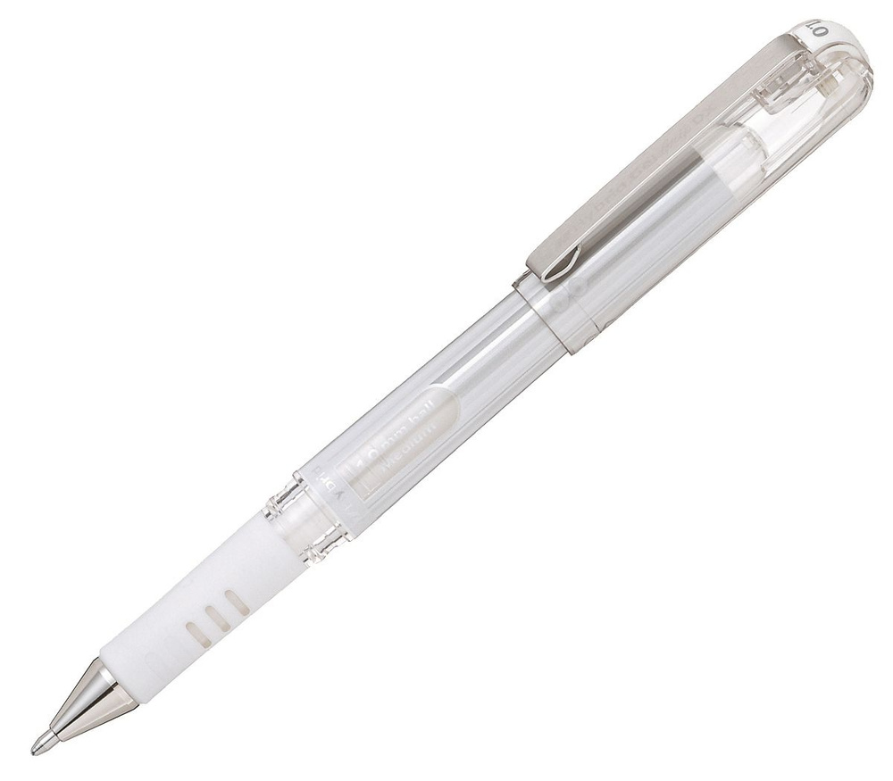 Ручка гелевая PENTEL HYBRID GEL GRIP DX K230-WO WHITE белые чернила #1