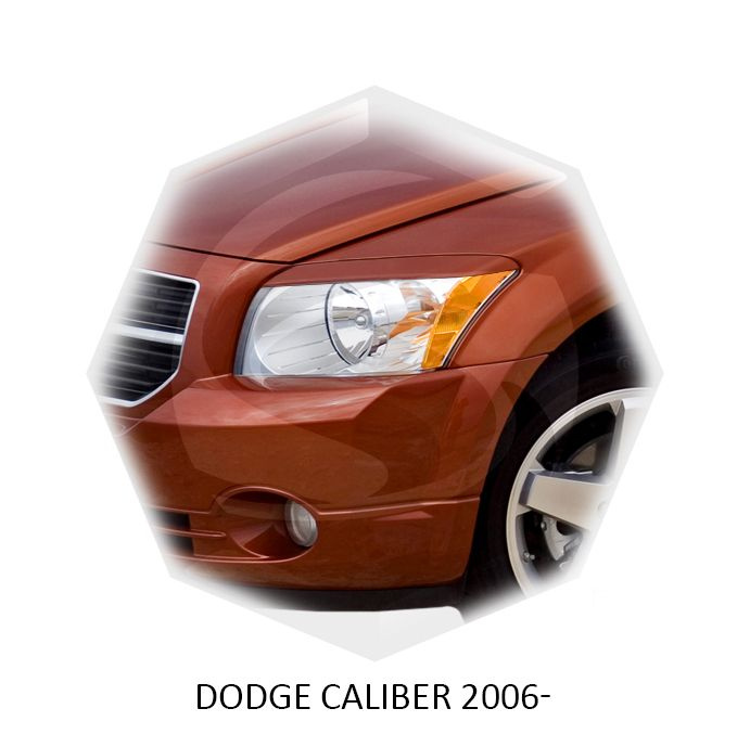 Реснички на фары DODGE CALIBER 2006-2011г - под покраску в сером грунте 2 шт.  #1