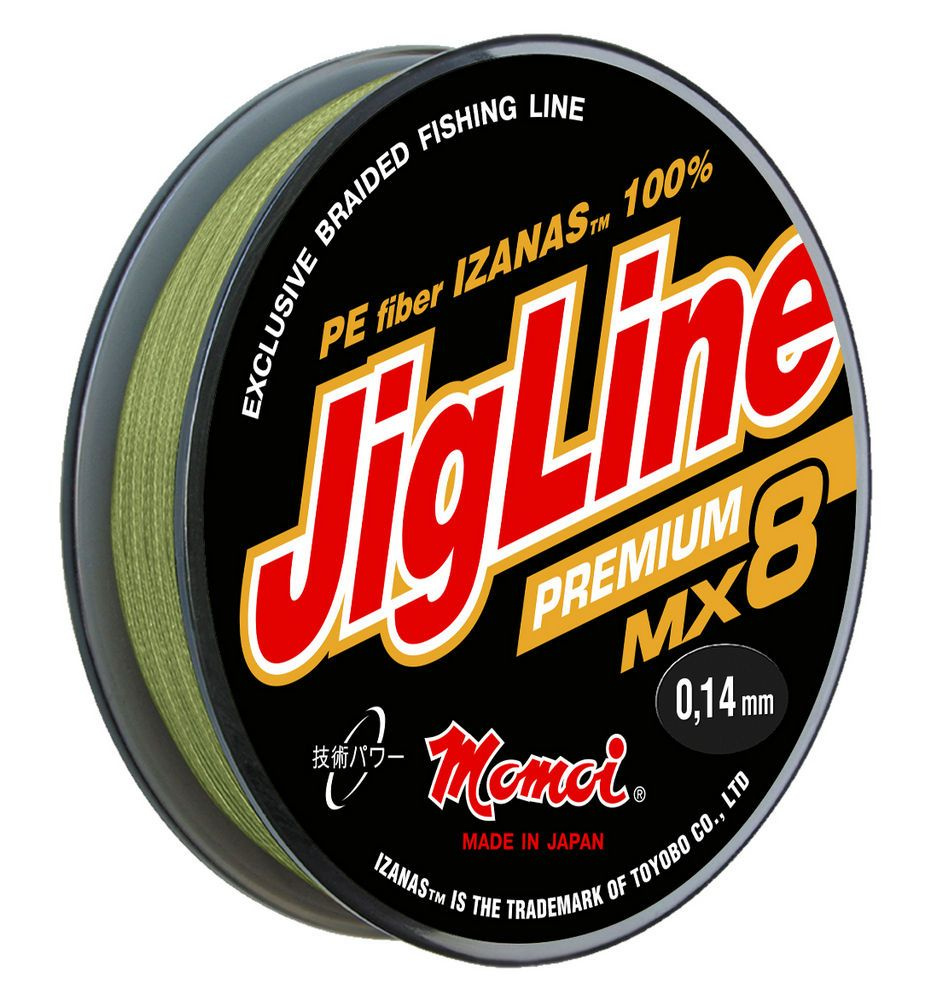 Плетеный шнур JigLine Premium WX8 0,19 мм, 16 кг, 150 м, зеленый #1