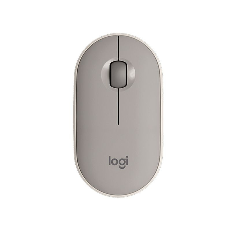 Logitech Комплект мышь + клавиатура беспроводная k390Pebble, Английская раскладка, серый  #1