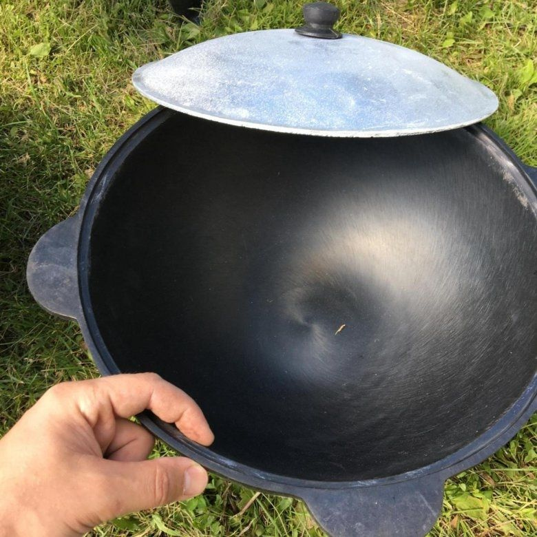 Казан чугунный 12 л узбекский с площадкой - купить по выгодной цене в ...