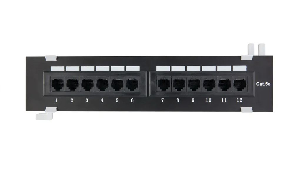 Патч-панель коммутационная 1U RJ-45 5e 12 портов - купить с доставкой ...