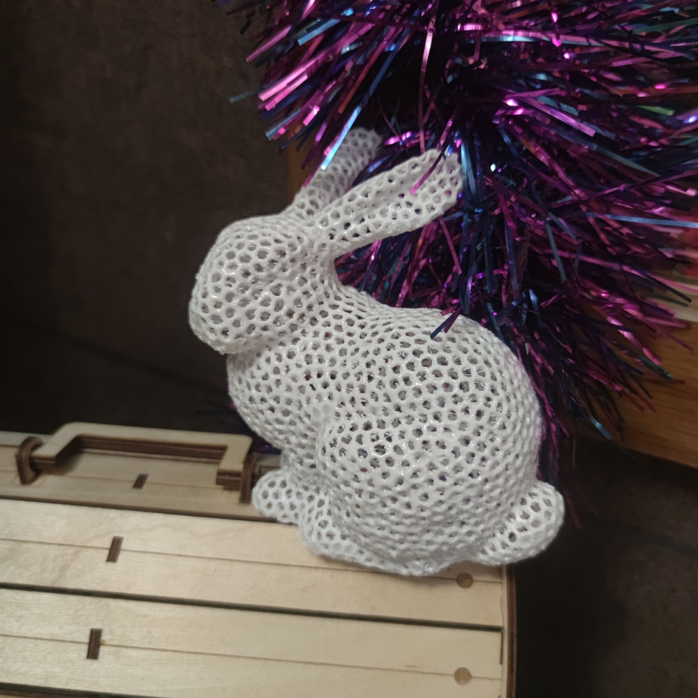 Кролик в стиле Вороного для подарков и украшения 11 cm #1