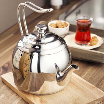 Korkmaz Rena 1.1 Liter and 2.4 Liter Kettle Set in Red, Silver