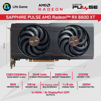 Sapphire Pulse Radeon Rx 6600 Xt – купить на OZON по низкой цене