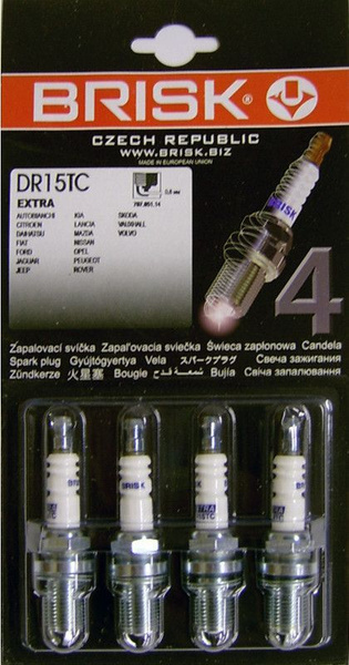 Свеча зажигания ВАЗ-2101-2110/2121 карб. (0,8мм) BRISK EXTRA (блистер 4 шт.) ключ 16мм