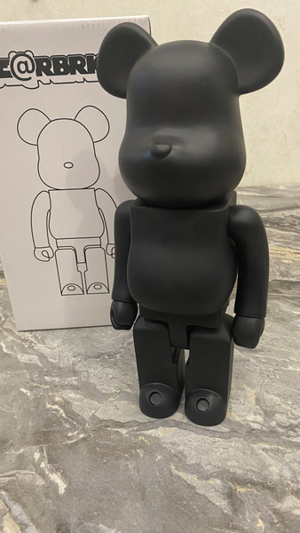 Bearbrick 400% 28см, мишка коллекционный черный купить на OZON по