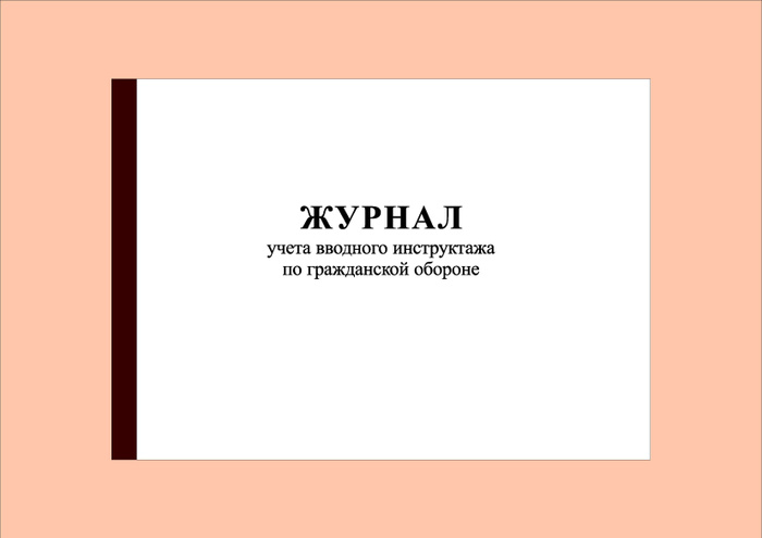 (100 стр.) Журнал учета вводного инструктажа по гражданской обороне ...
