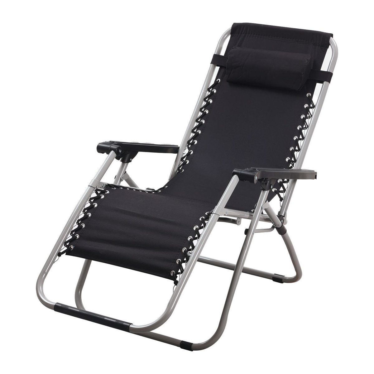 Складное кресло-шезлонг для отдыха / Стул пляжный с регулируемой ...