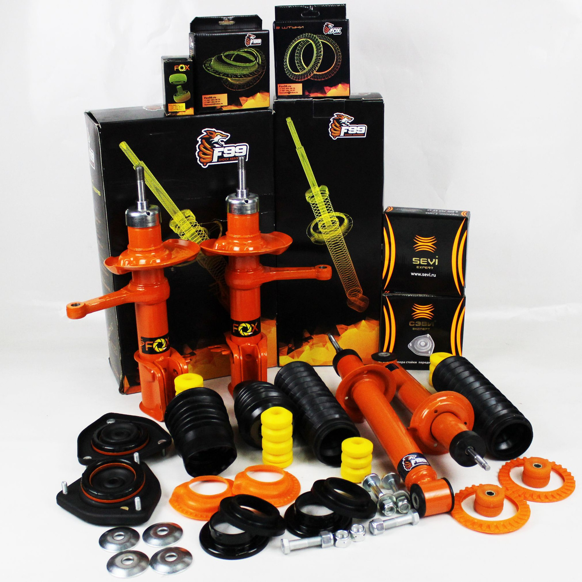 Комплект передних стоек и задних амортизаторов в сборе для Гранта ...