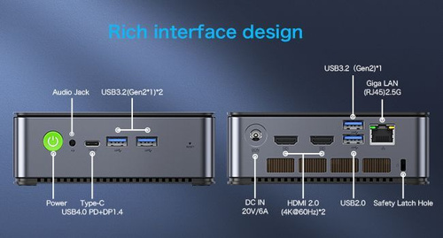 GMKtec Мини-ПК K1 (AMD Ryzen 7 6800H, RAM 16 ГБ, SSD 512 ГБ, AMD