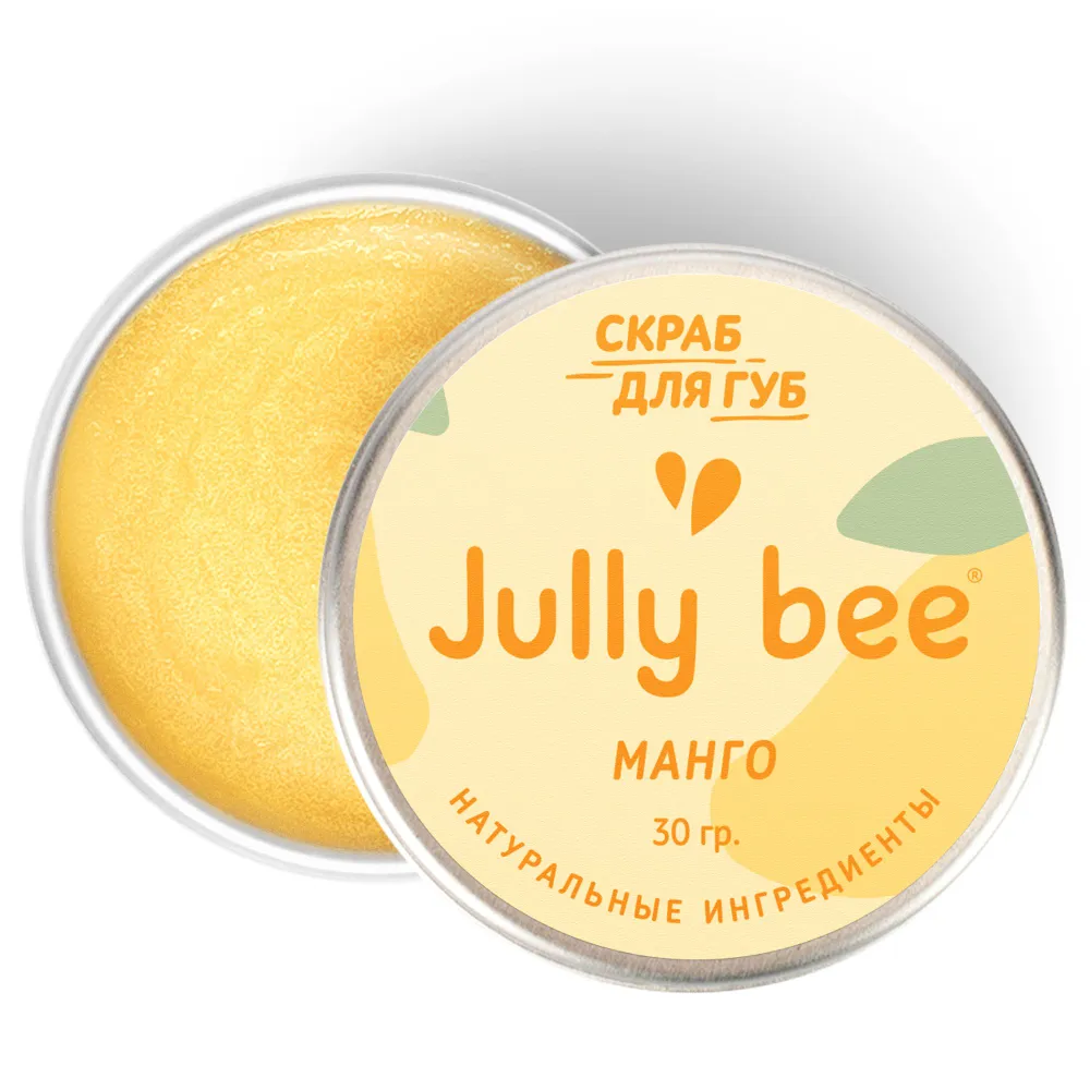 Jully bee Скраб <b>для</b> <b>губ</b> сахарный <b>Манго</b>, от сухости, 30 гр. #1.