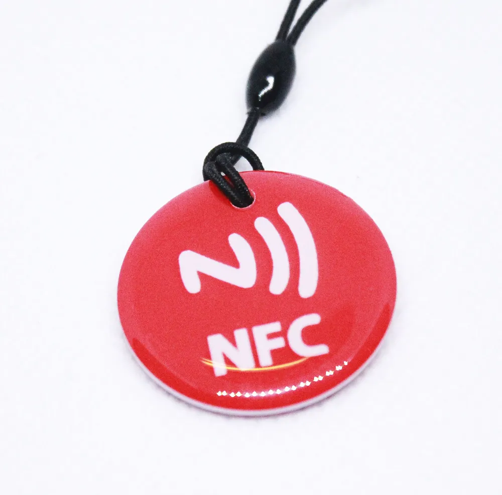 NFC метка-брелок эпоксидный (1 шт) для автоматизации умный дом (электронная визитка) Красный цвет, 1 шт, фото 4