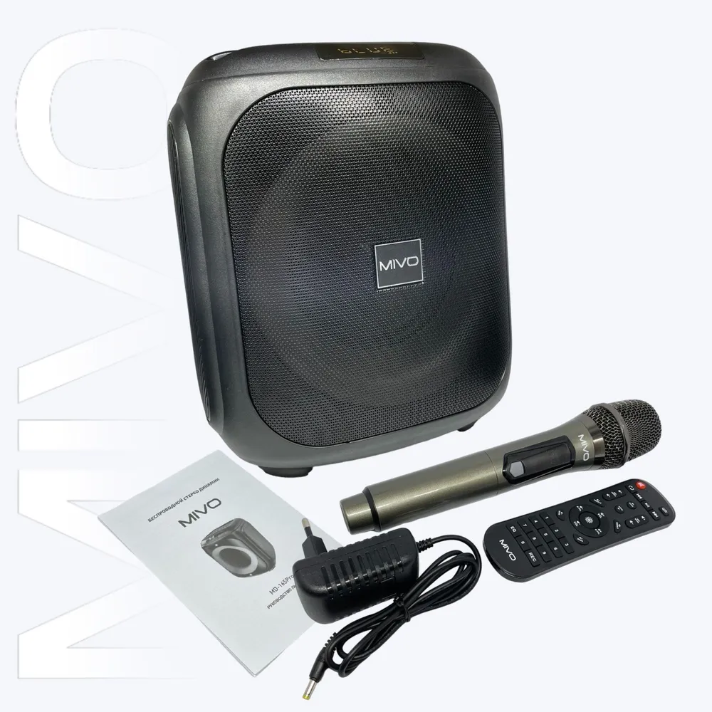 Напольная светящаяся беспроводная колонка Mivo MD-165Pro с караоке/600Вт/FM/Bluetooth/USB/SD/AUX/встроенный #14