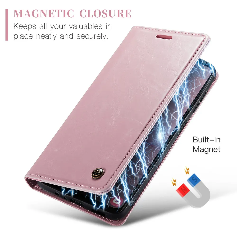 Caseme Кожаный книжка чехол для Samsung Galaxy A24 4G / Самсунг A24 4G с визитницей из экокожи, 4 г, 4 г, фото 3