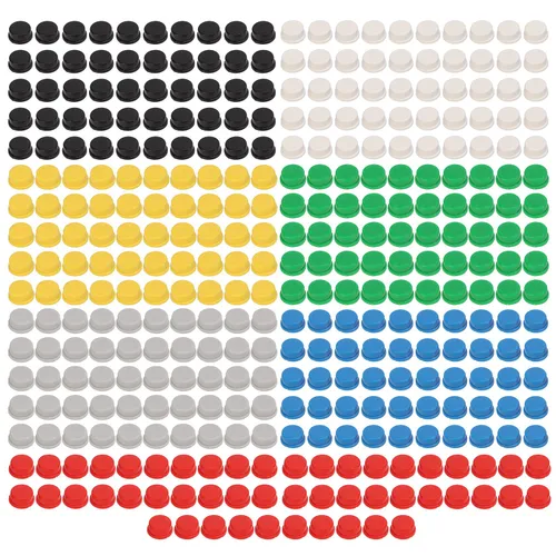 Кнопки тактовые 350 шт, переключатели тактовые, колпачки для кнопок, набор для макетных плат