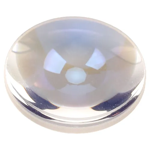 Линза вогнуто-выпуклая (мениск), портативная, оптическое стекло, для наглядных пособий по физике