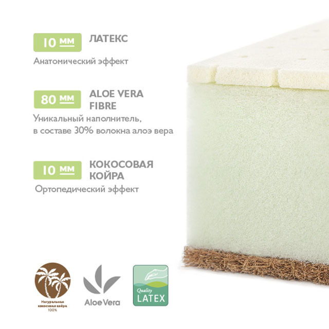 Матрас air baby aloe vera 120 60