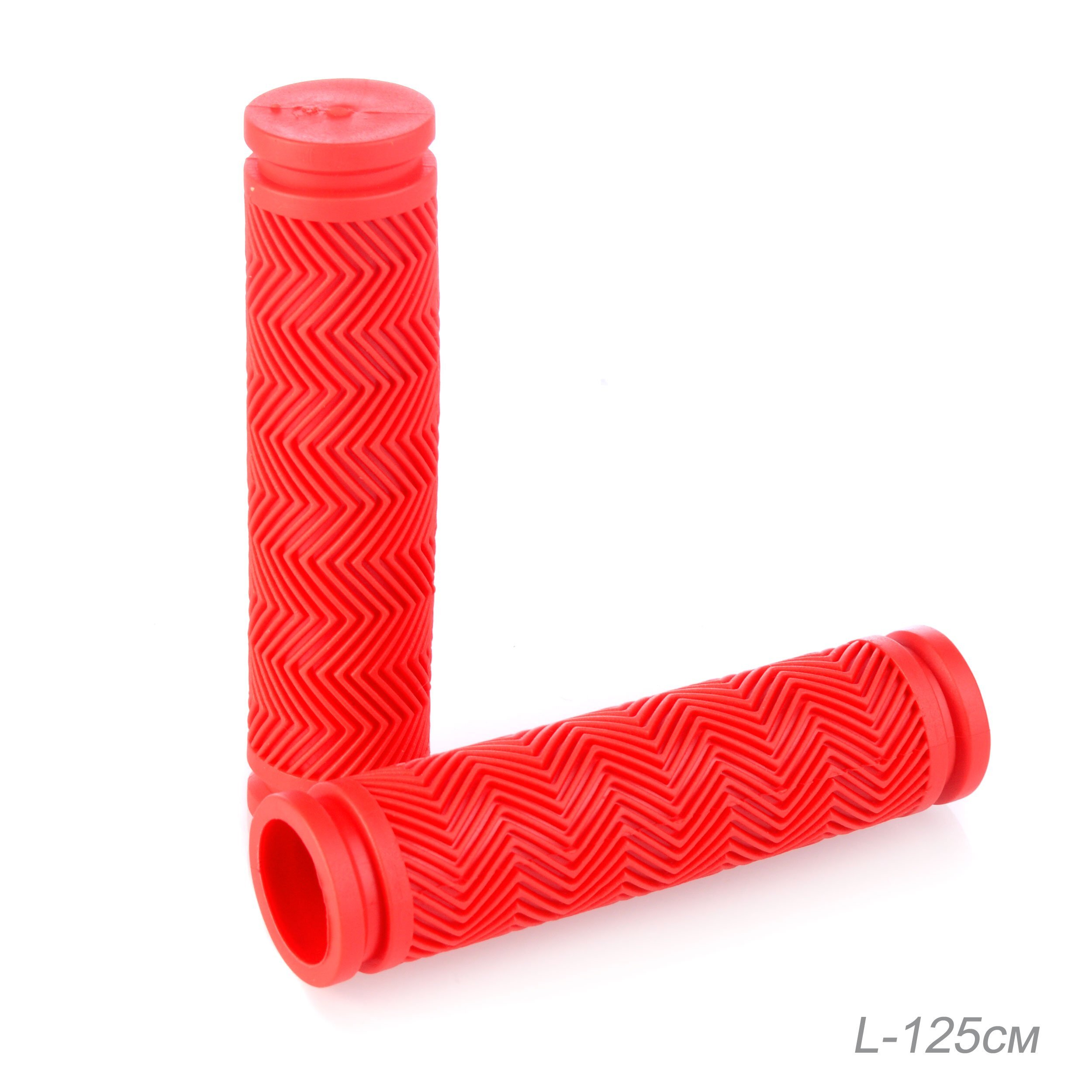 Грипсы для велосипеда COMIRON Grips1 120 мм, рисунок Елочка, полимерный материал, красные, 2 шт.