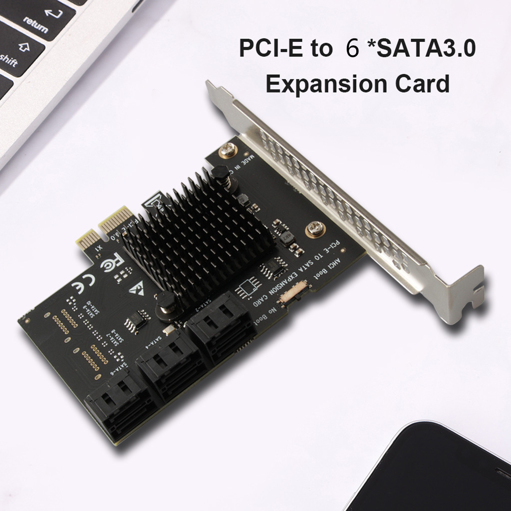 Адаптер PCIE, 6 портов, карта расширения PCI-Express X1 SATA 3.0 ...