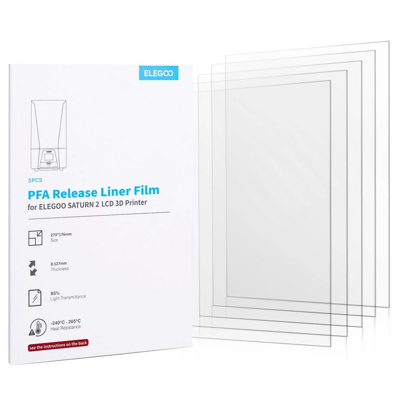 PFA(FEP2.0)плёнкадля3DпринтеровElegooSaturn2/8K/3/4/4Ultra/4Ultra16K3шт.