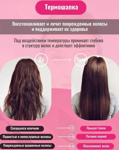 Charites / Термошапка для волос электрическая парикмахерская для ухода усиливает