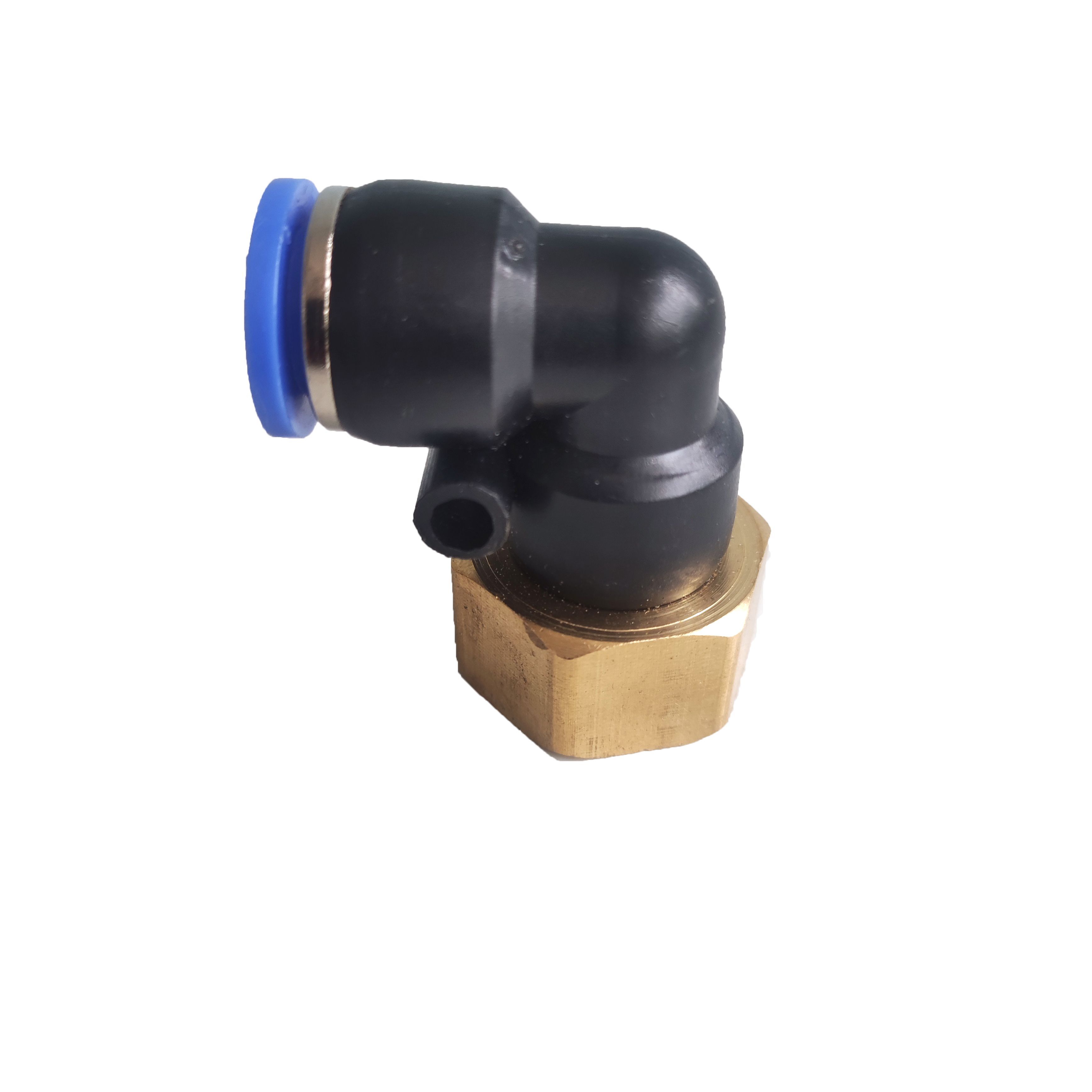 Штуцер быстросъём (гайка/латунь) ф10мм, 1/2" Угловой (внутренняя резьба ...