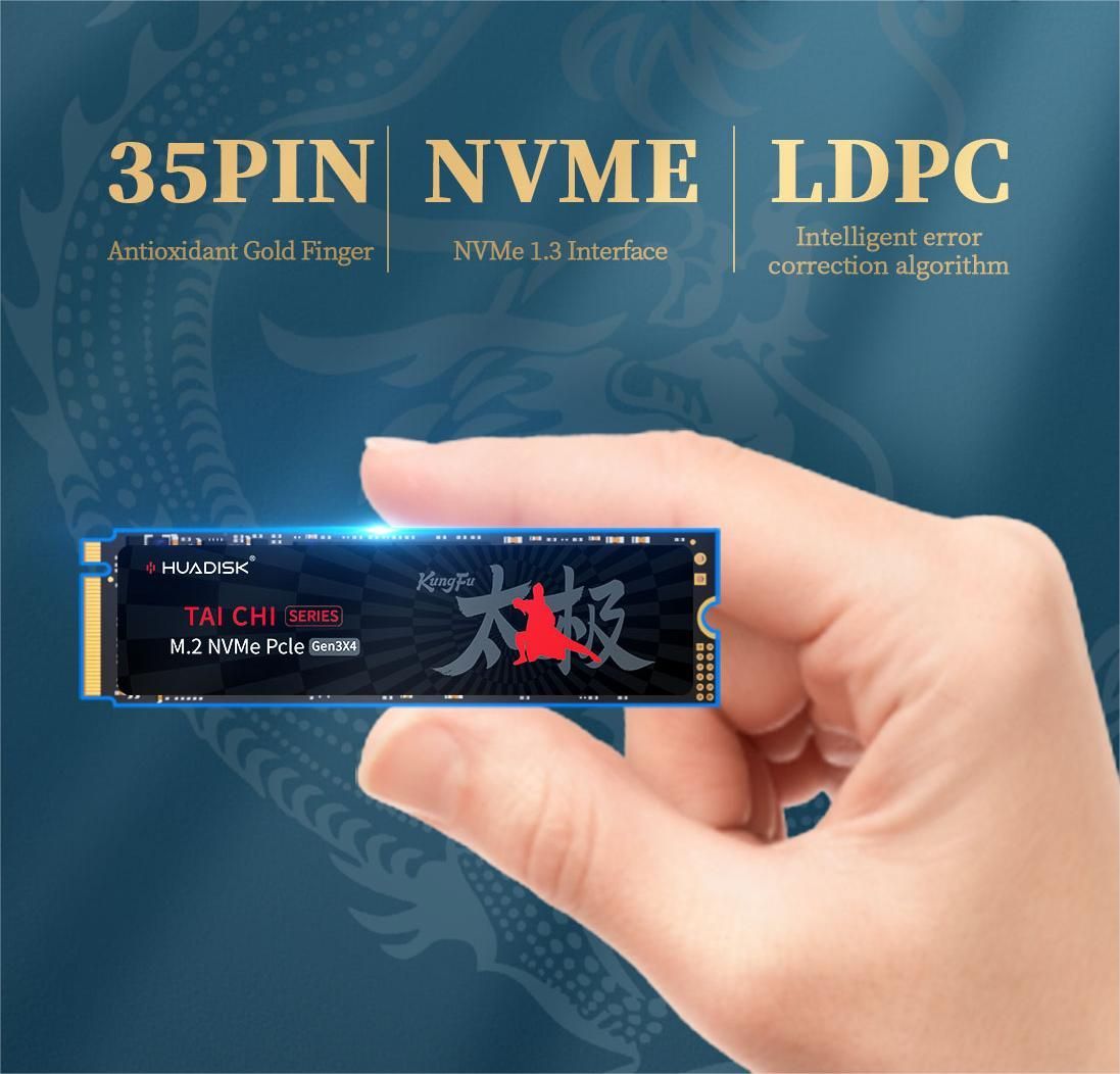 1 ТБ Внутренний SSD-диск HUADISK M.2 NVMe PCIe 3.0 SSD 2280 (HYV1TBX3 ...