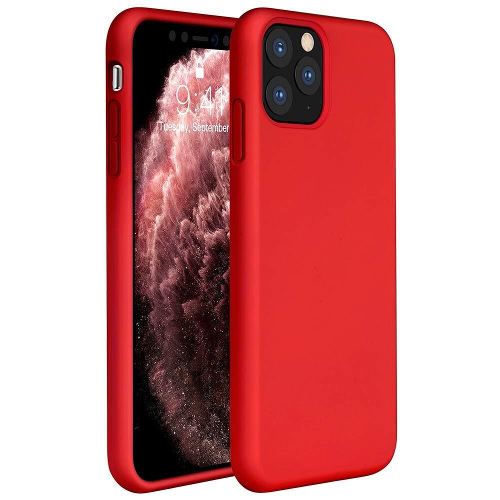 Силиконовый чехол для Apple iPhone 11 Pro Max, Красный - купить с доставкой  по выгодным ценам в интернет-магазине OZON (165077993)