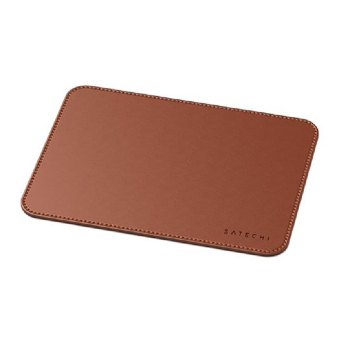 Satechi Коврик для мыши Eco Leather Mouse Pad, темно-бежевый, темно-коричневый  #1