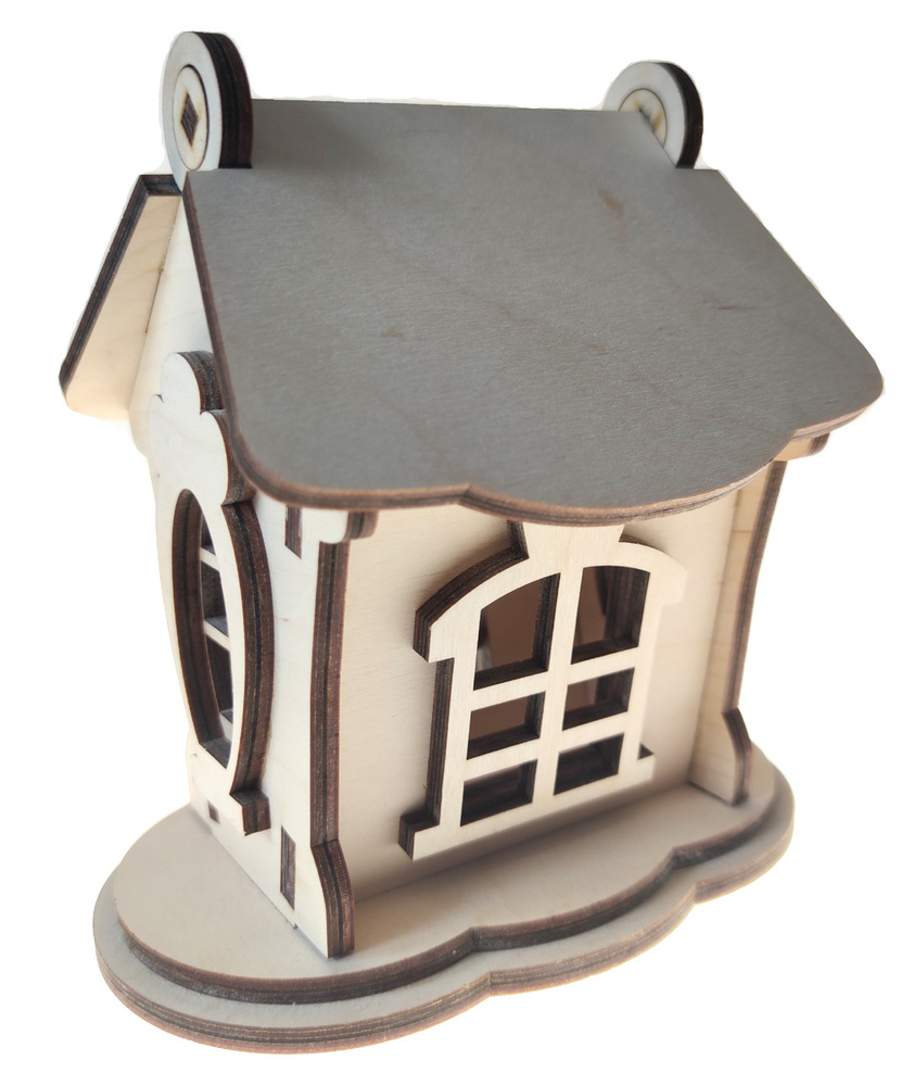 Кукольный домик из фанеры с открывающейся крышей - купить с доставкой повыгодным ценам в интернет-магазине OZON (194109363)