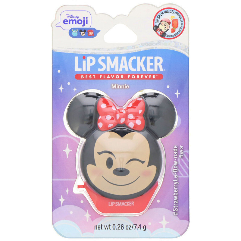 Lip Smacker, Disney Emoji, Minnie, Бальзам для губ. Клубничный, 7,4 г #1