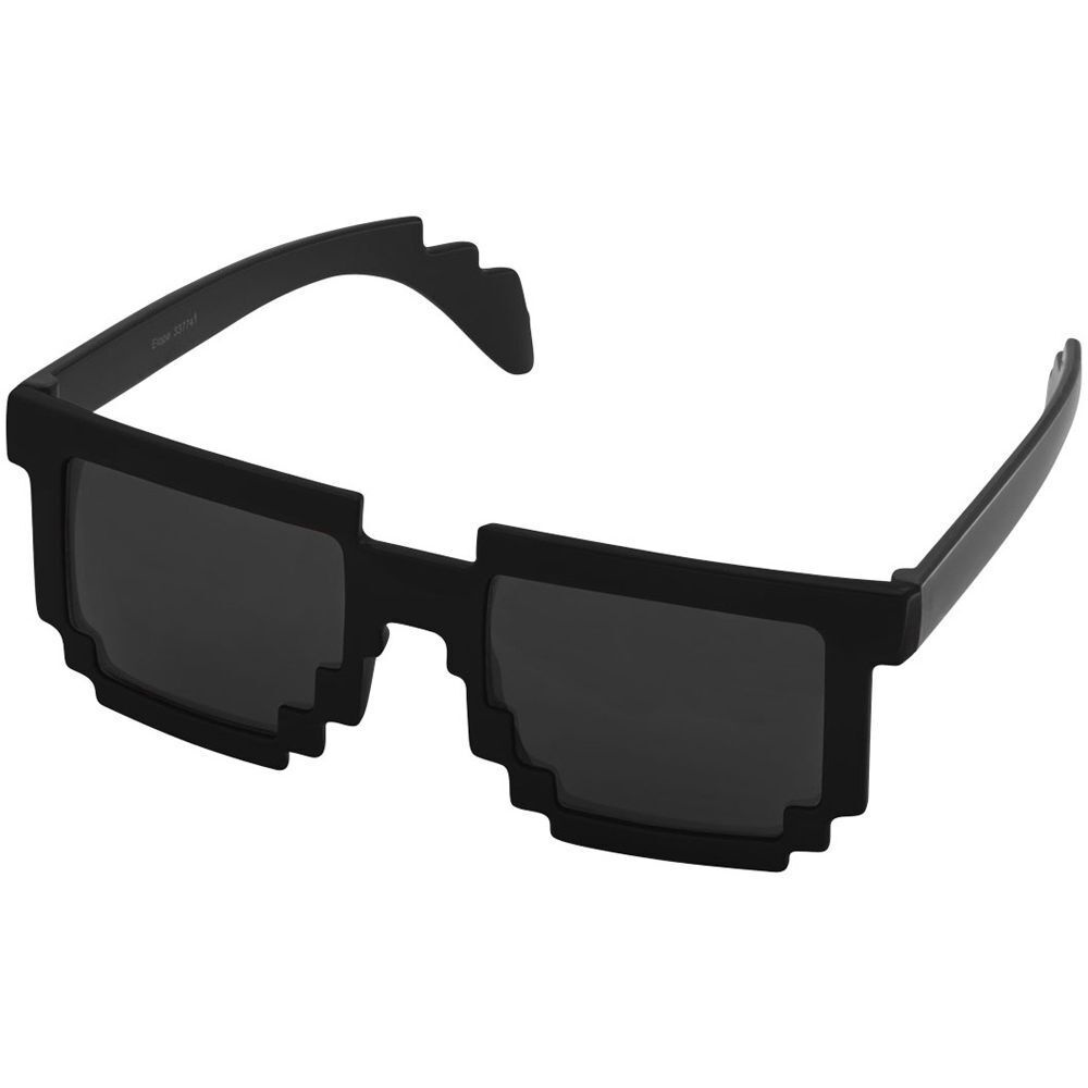 Пиксельные черные очки Майнкрафт #1