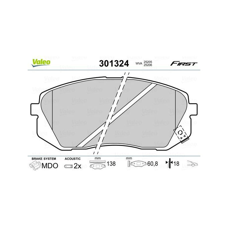 Колодки тормозные Valeo 301324 Передние - купить по низким ценам в ...