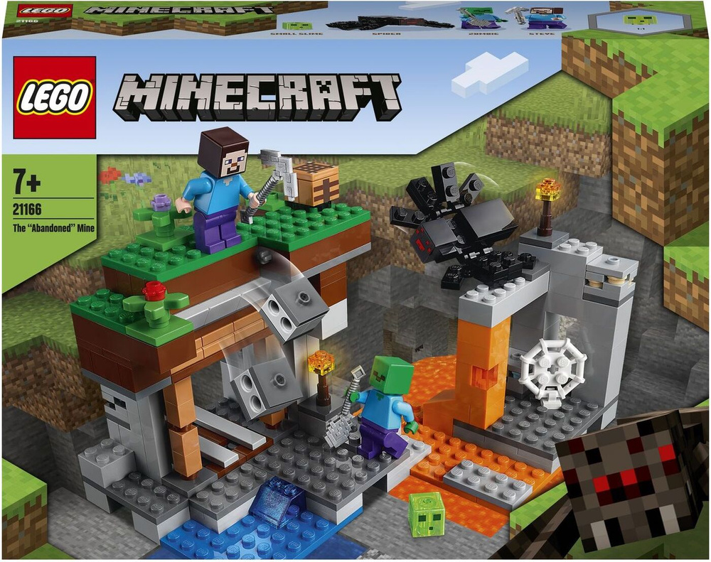 Конструктор LEGO Minecraft Заброшенная шахта, 248 деталей, 7+, 21166 -  купить с доставкой по выгодным ценам в интернет-магазине OZON (207284518)