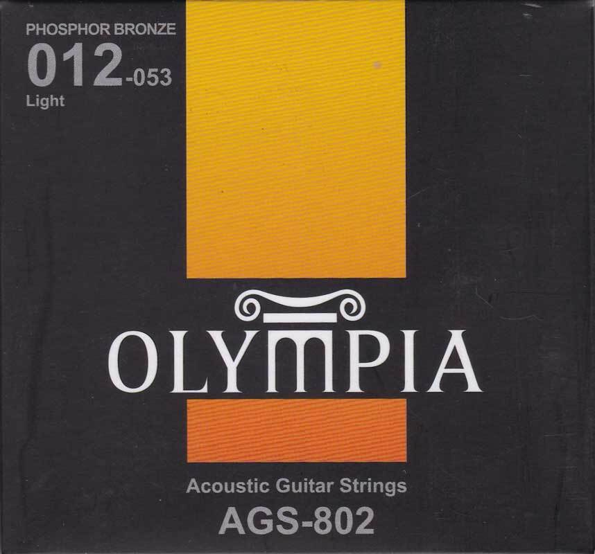 Струны для акустической гитары Olympia AGS802 Light 12-53 #1