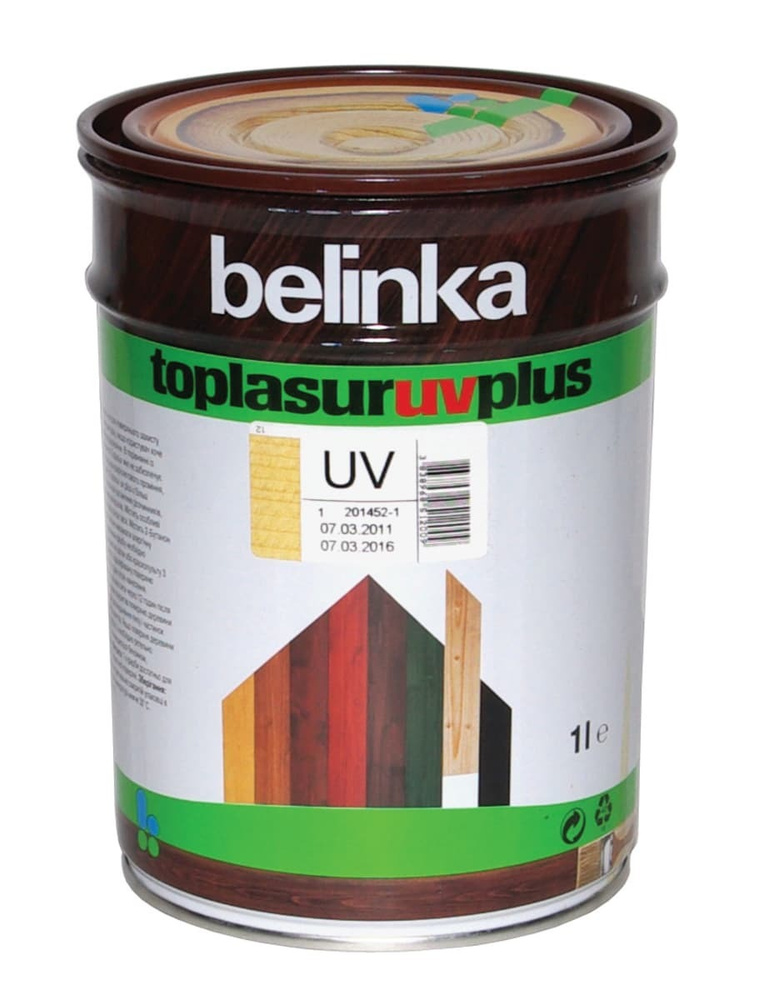 BELINKA (Белинка УВ Плюс) TOPLASUR Лазурное покрытие для защиты древесины UV PLUS, 1л  #1