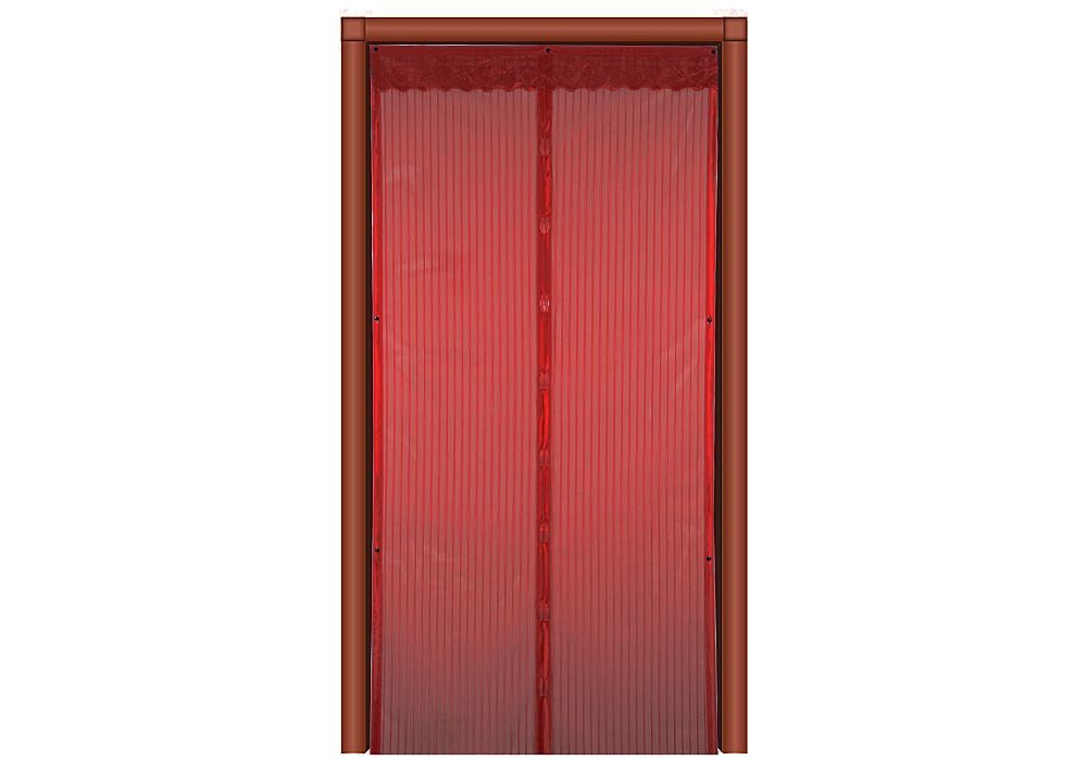 Сетка антимоскитная для дверей на магнитах 100х210см цвет красная/ штора от комаров  #1