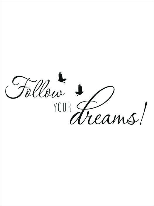 Мотивационный постер для интерьера (40х50 см). Follow your dreams #1