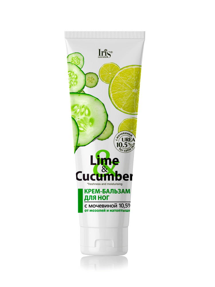 Iris Cosmetic Крем-бальзам для ног Lime&Cucumber, от мозолей и натоптышей, 100мл  #1