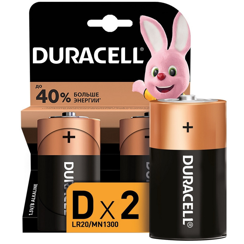 Батарейка DURACELL BASIC D/LR20-2BL #1