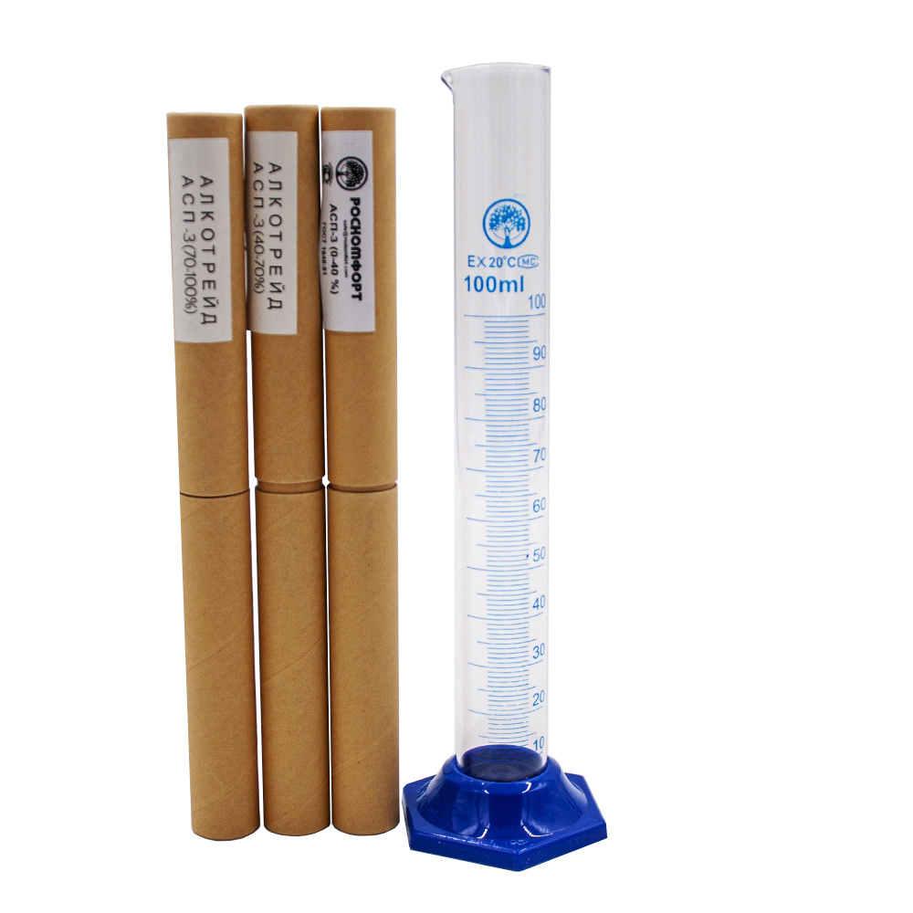 Набор спиртометров (ареометров АСП 3) для самогона 0-100 (Три ареометра ...