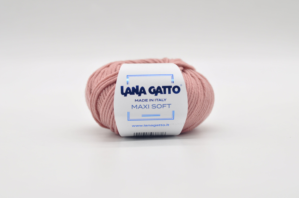 Пряжа для вязания Lana Gatto Maxi Soft / 2 мотка по 50 гр / 14393 - розовый / 3мм, 100 гр, 180м  #1