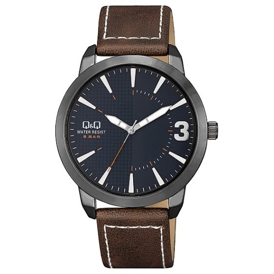Q&Q QA98-102 классические мужские часы на кожаном ремешке - купить с ...