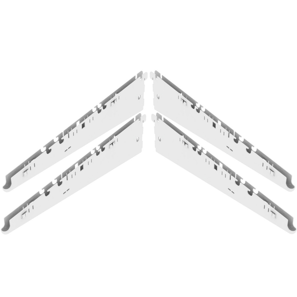 Набор кронштейнов двойных универсальных 40 серия 420 мм белый (4 штуки)  #1