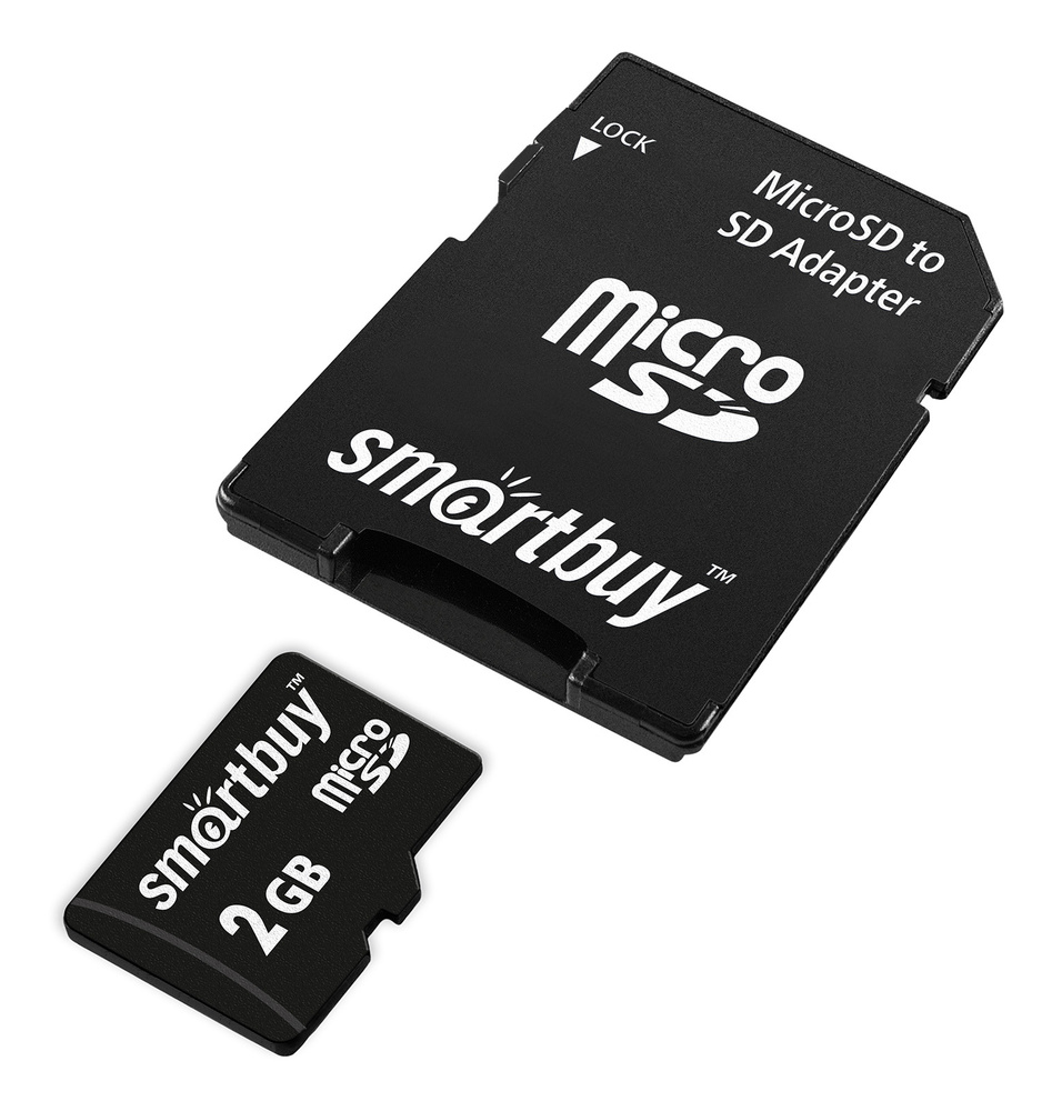 Карта памяти micro SD Smartbuy 2 GB (с адаптером SD) #1